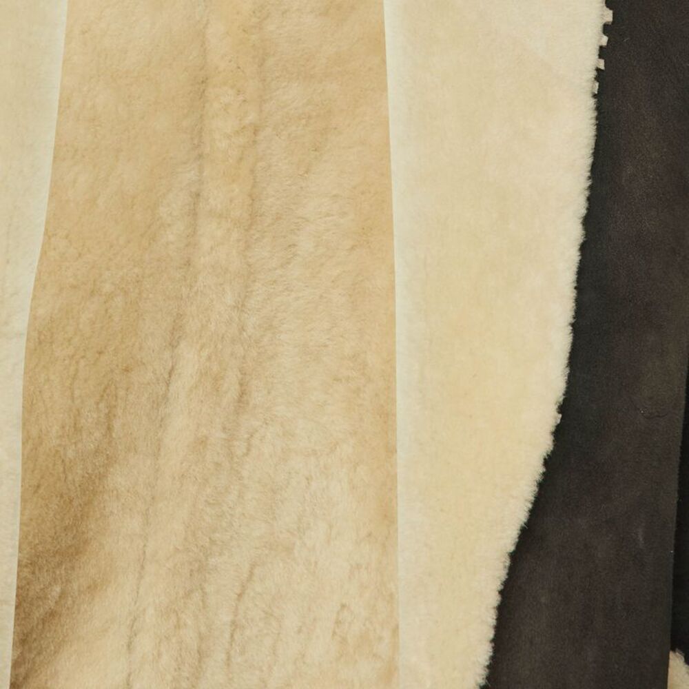 Alaia Brown/black Shearling Fringed Cropped Jacket M - Picture 3 of 5